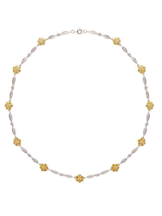 Tuilerie Yellow and White Diamond Necklace