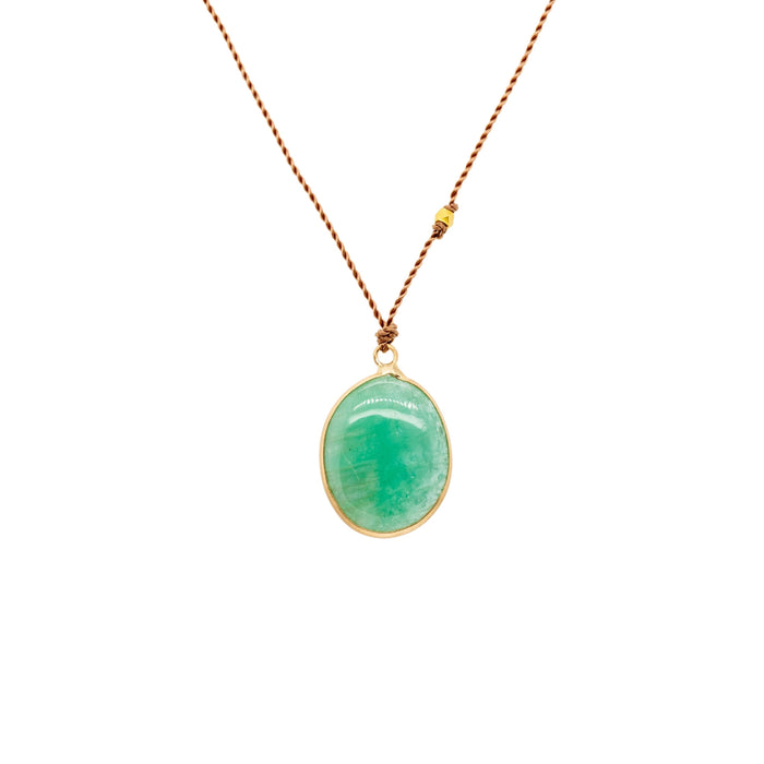 Emerald Silk Necklace