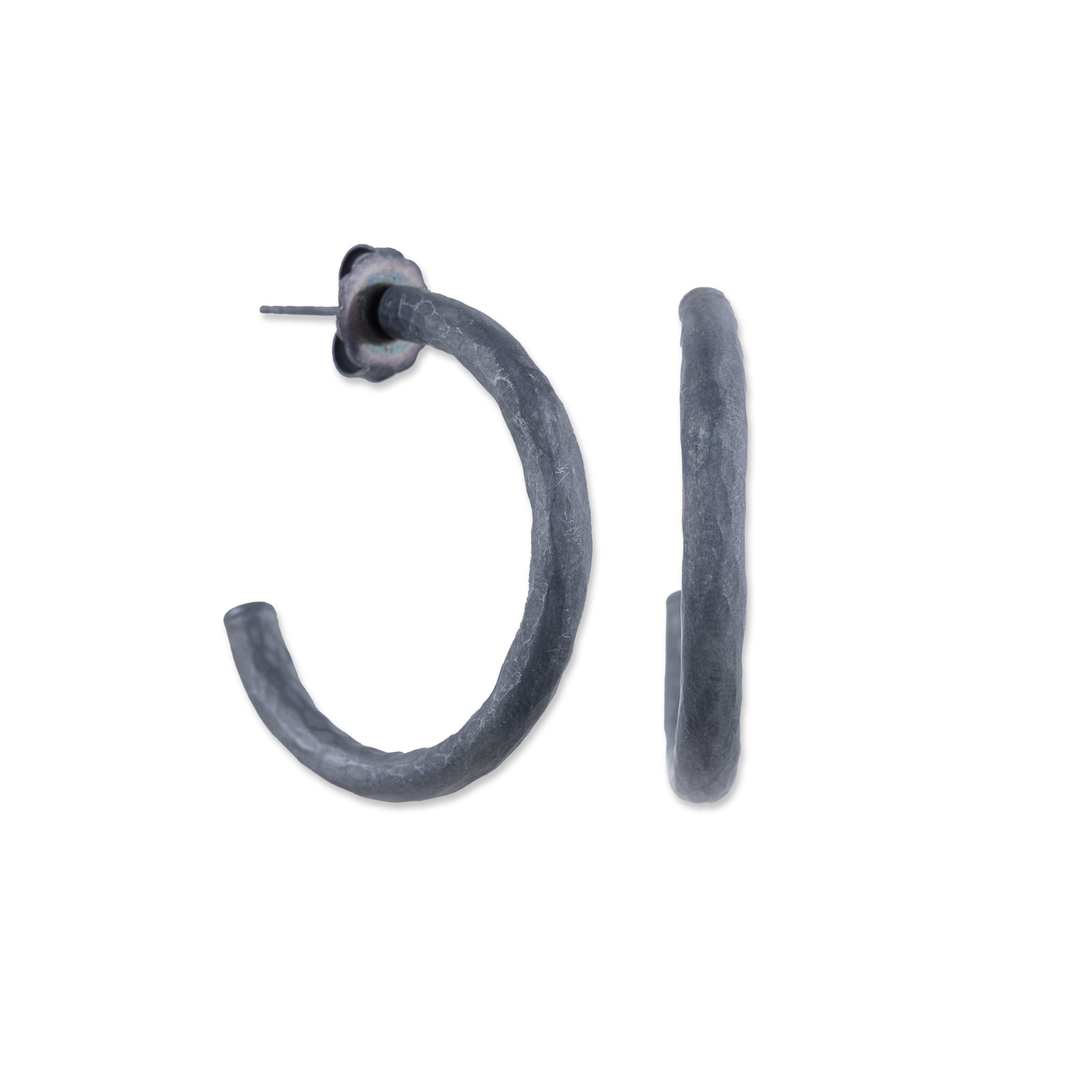 Ancora Earrings in Oxidized Sterling Silver