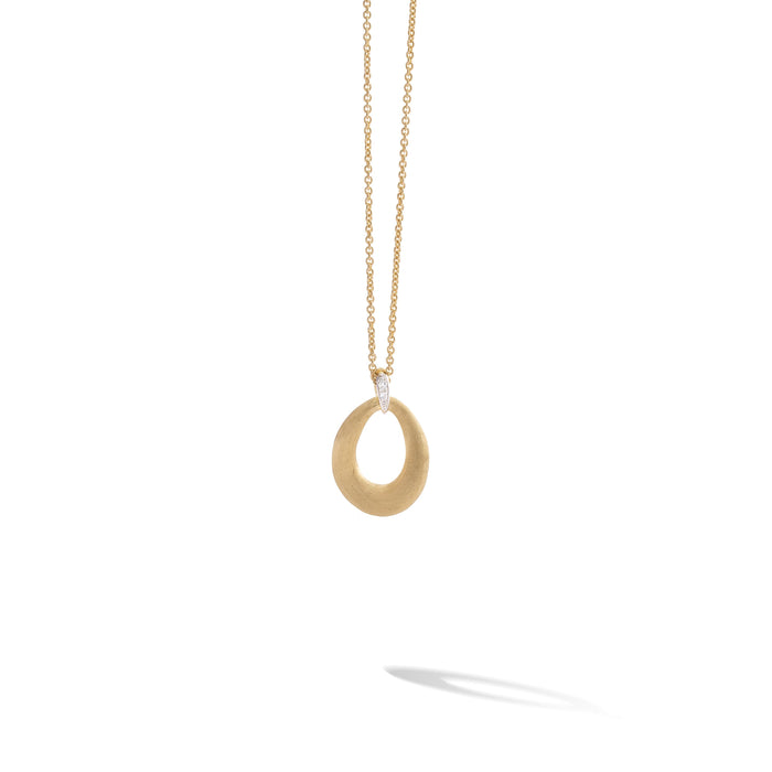 Lucia Yellow Gold and Diamond Loop Necklace