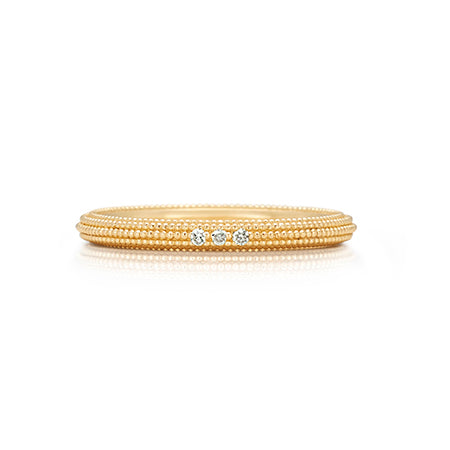 Avni Ring with Diamonds in Yellow Gold
