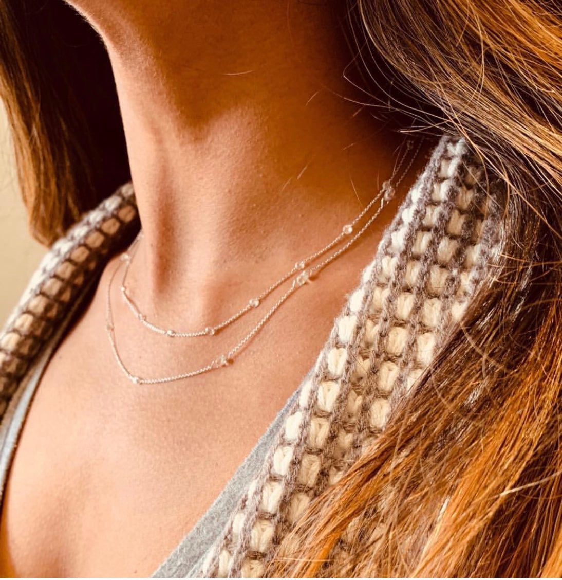 Katherine Diamond Briolette Chain in White Gold