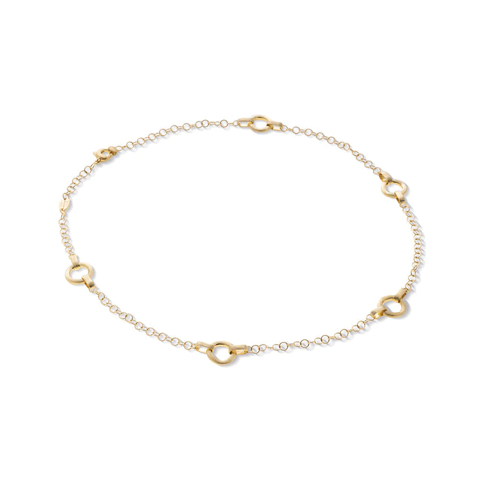 Jaipur Collection Short Circle Link Necklace in Yellow Gold