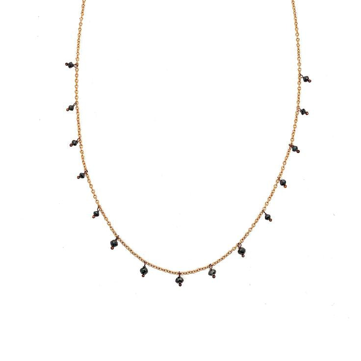 Adeline Black Diamond Chain in Rose Gold