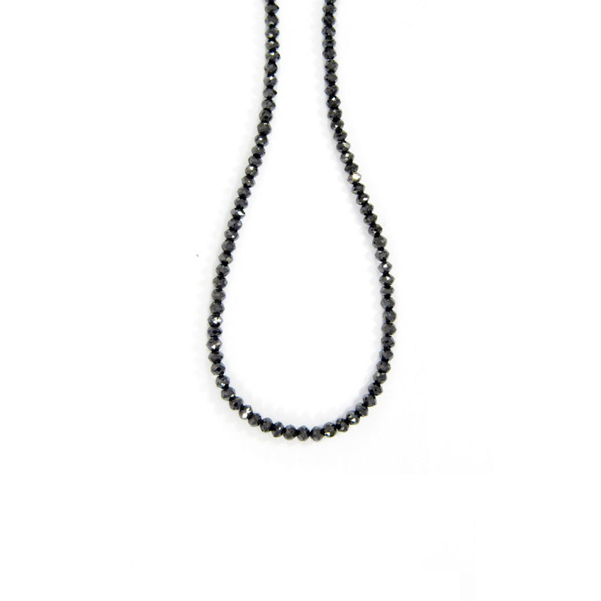 Noir Large Black Diamond Necklace in Yellow Gold