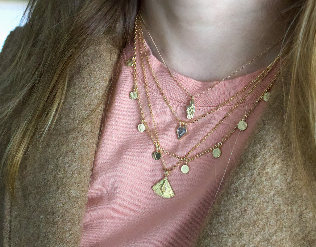 Shield Salt & Pepper Diamond Stud Earrings