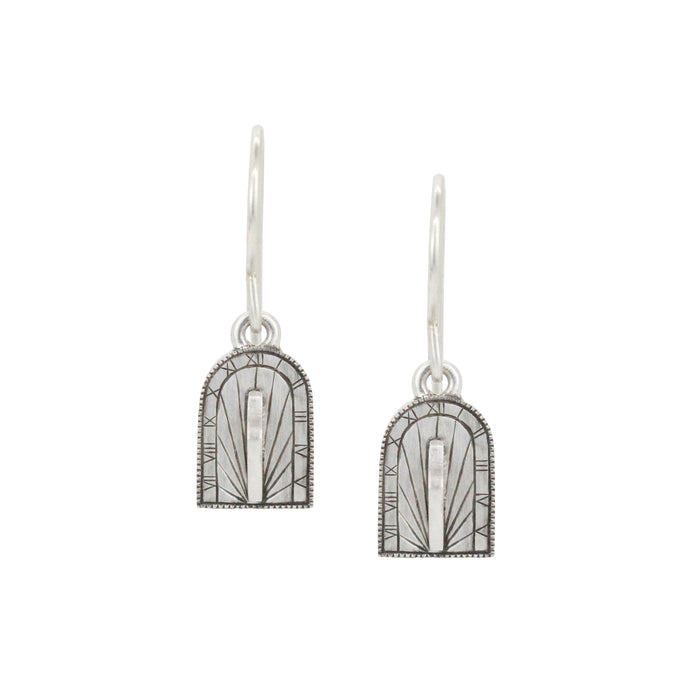 Mini Arch Sundial Earrings in Sterling Silver