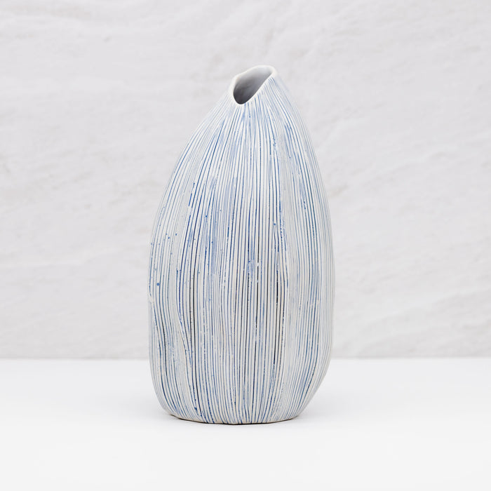 Seda Vase With Blue Stripes