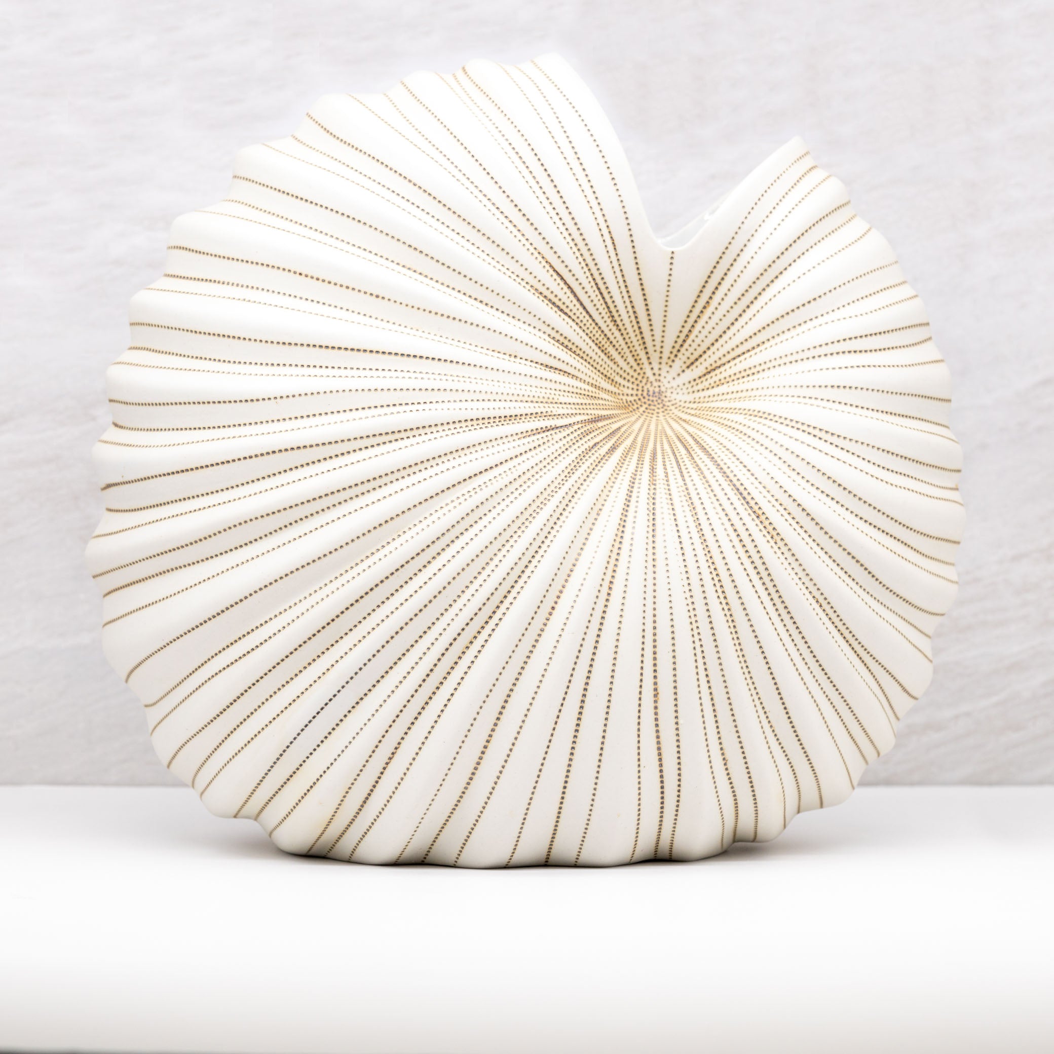 Palm Brown Dotted Stripe Large Vase