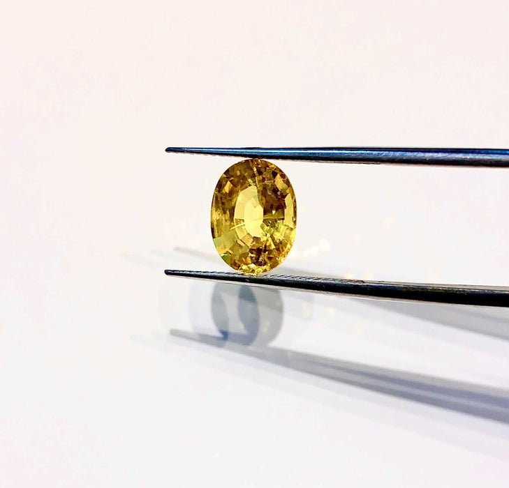 Oval Cut Yellow Sapphire (Available as Pair)