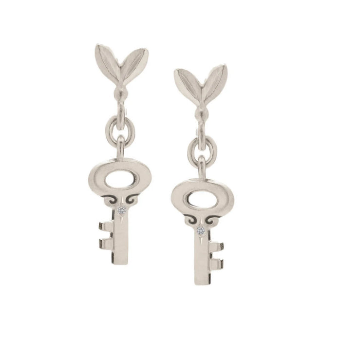 Olive & Key Link Earrings in Sterling Silver