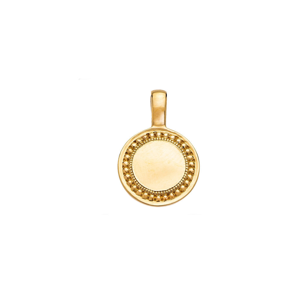 P.S. Small Round Charm in Yellow Gold