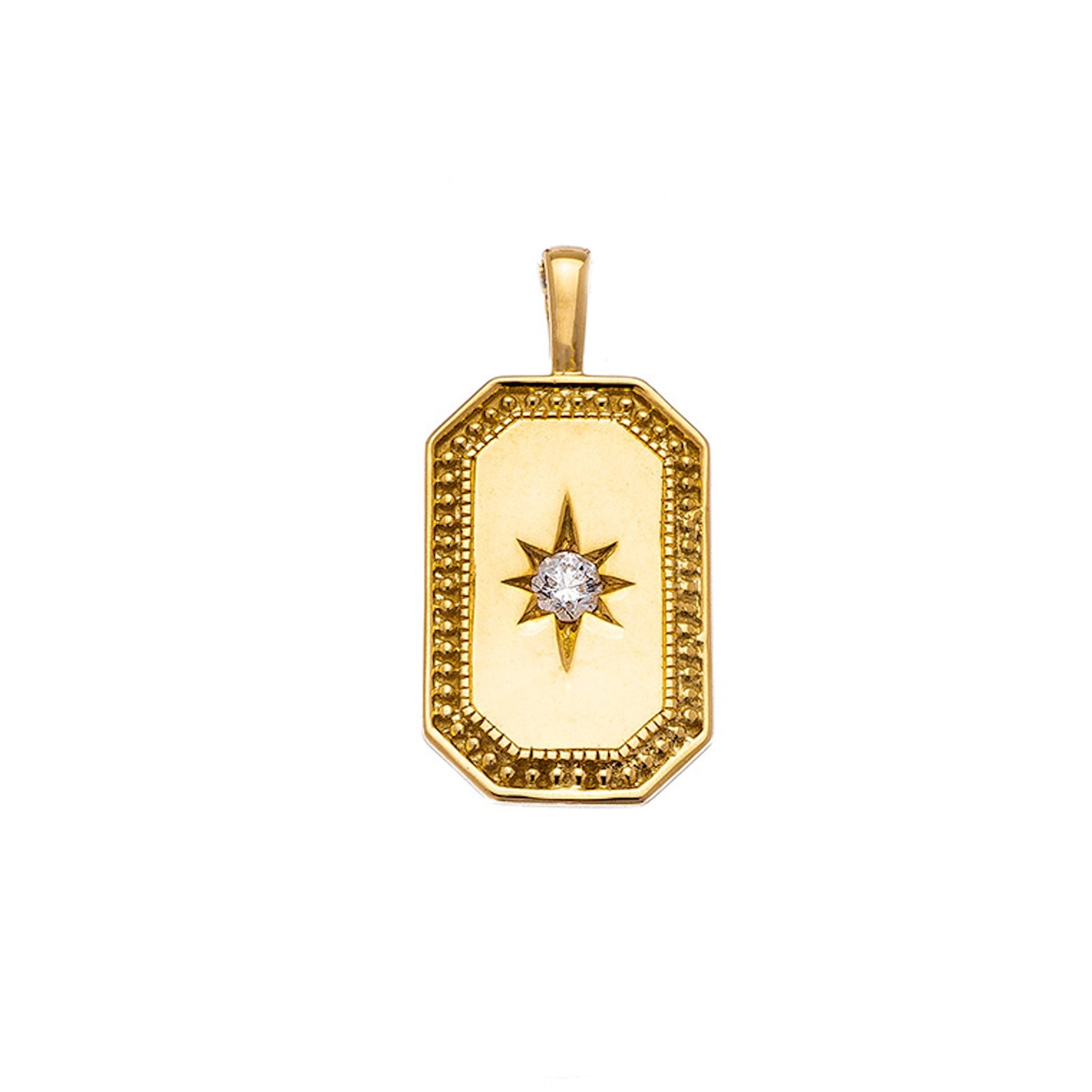 P.S. Tag Celeste Charm in Yellow Gold