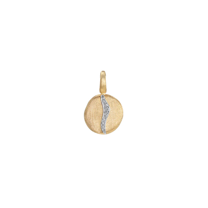 Jaipur Small Diamond Accent Charm Pendant in Yellow Gold