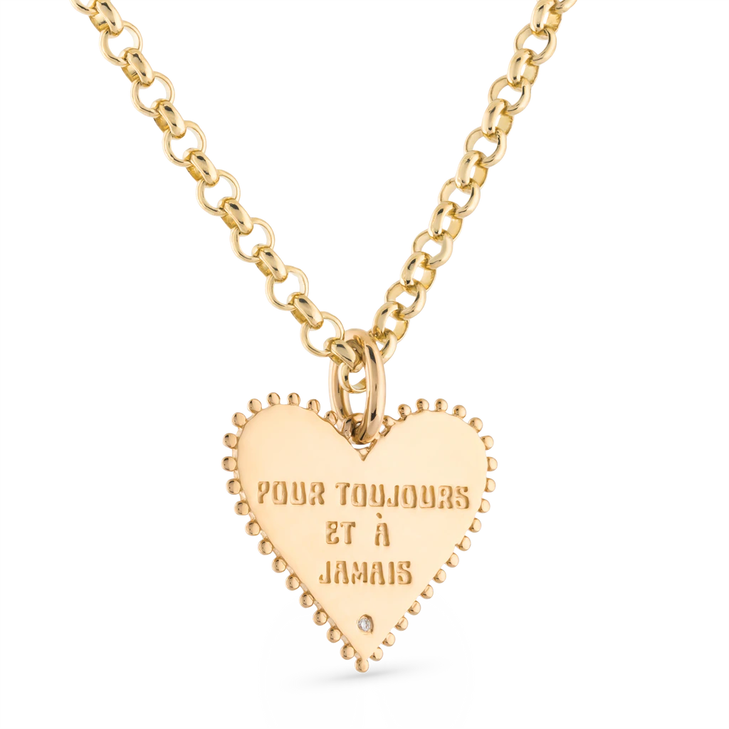 Small Pour Toujours Necklace in Yellow Gold