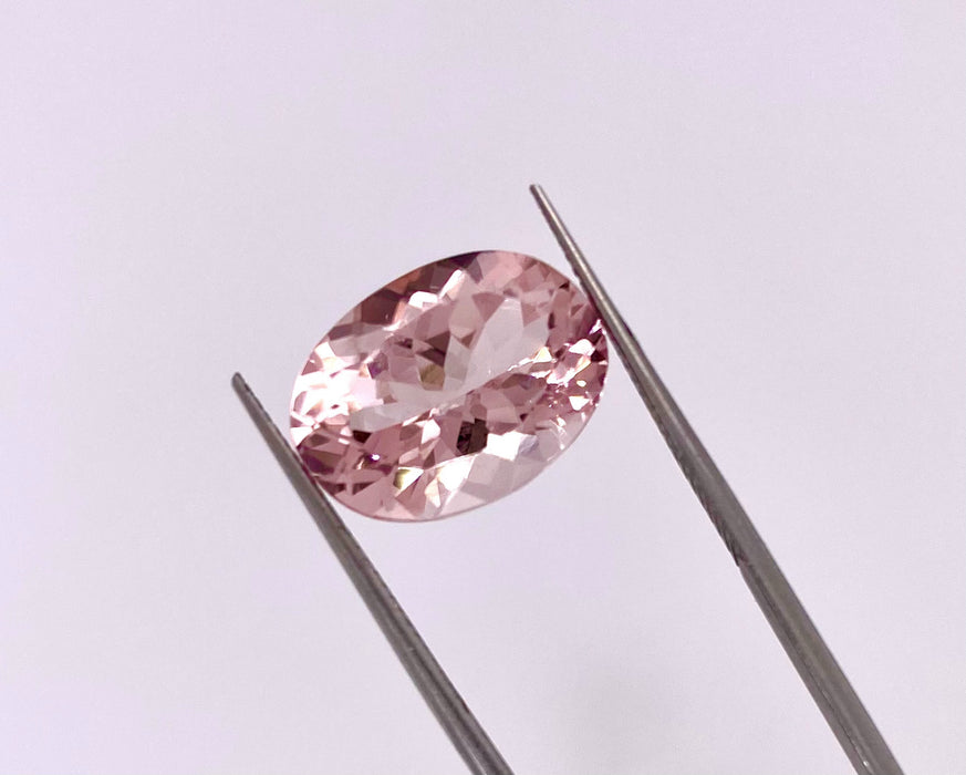 Large Oval Shaped Pink Morganite (Available as Pair)