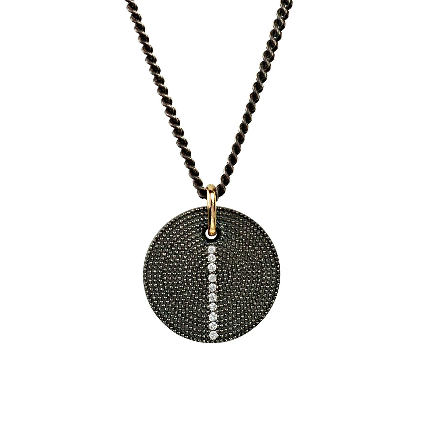 Raina Pendant in Blackened Sterling Silver