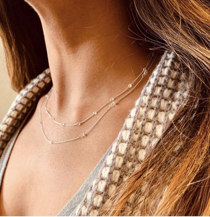 Cien Rosecut Diamond Chain in White Gold