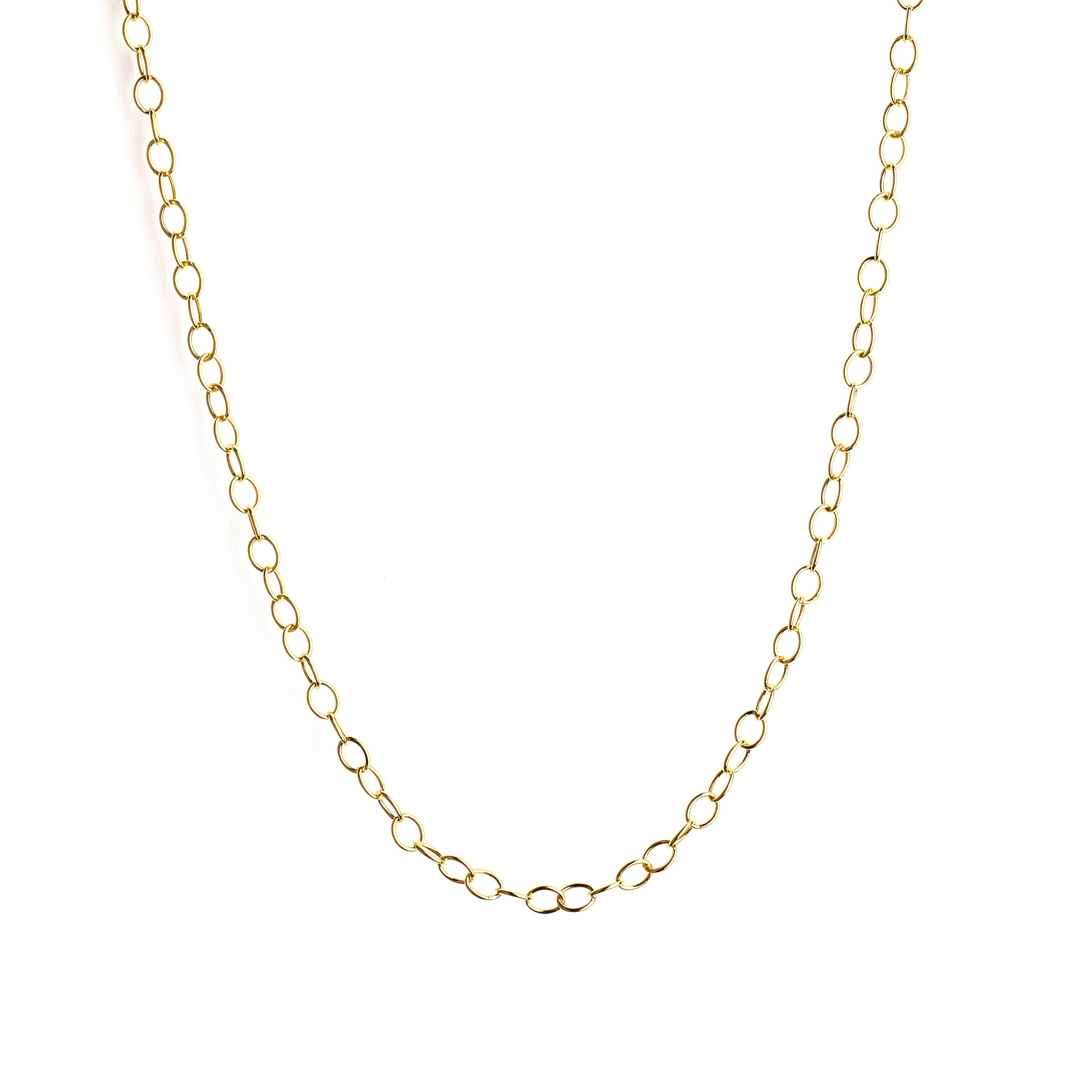 Oval Link Chain in  Yellow Gold