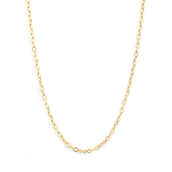 Thin Link Chain in Yellow Gold