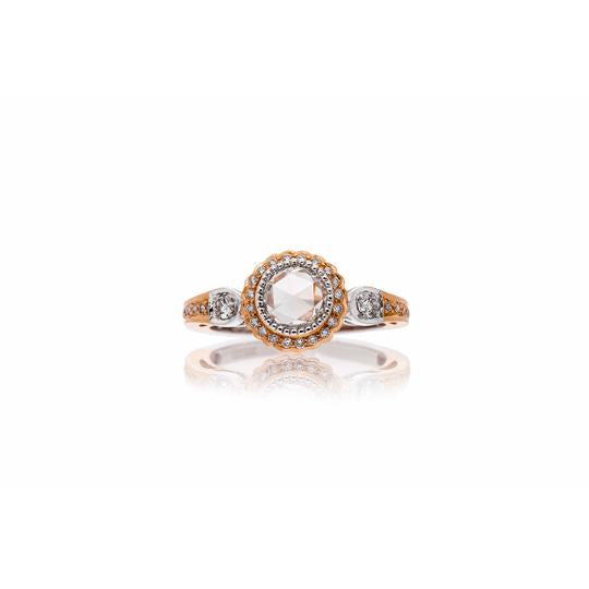 The True Romance Ring with Champagne Diamond in Rose Gold