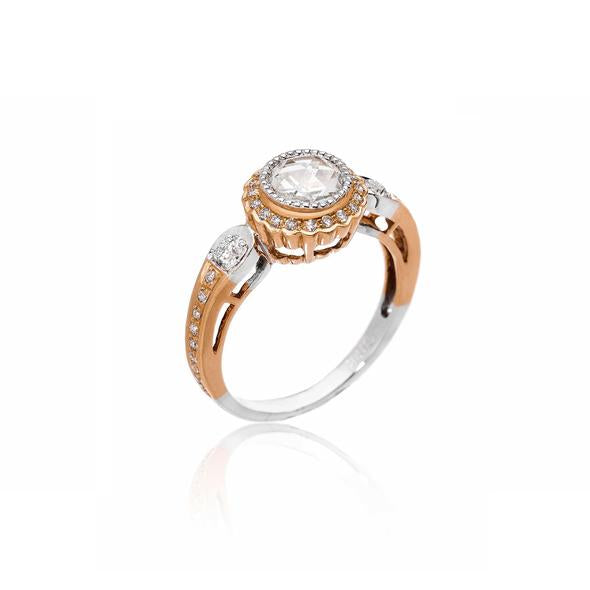 The True Romance Ring with Champagne Diamond in Rose Gold