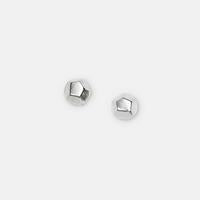 Diamond Shaped Domed Stud Earrings in Sterling Silver