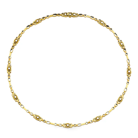 Pathway Diamond Collar Necklace in Yellow Gold